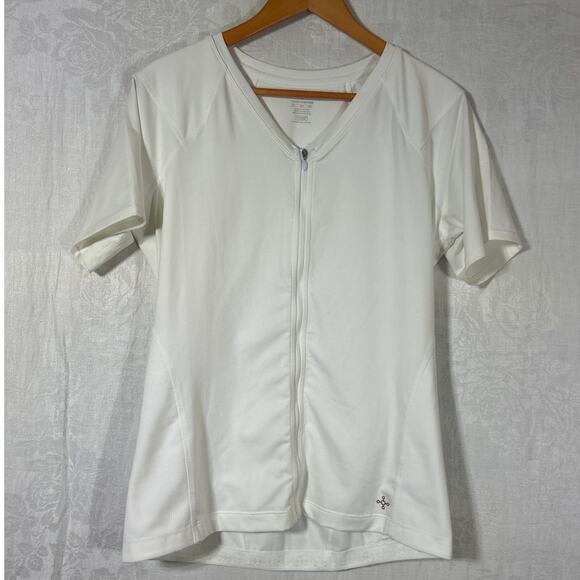 Tommie Copper Womens Short Sleeve Full Back Shirt White 2XL NEW Compression - Picture 1 of 9